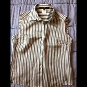 Lida Baday size 6 striped sleeveless blouse